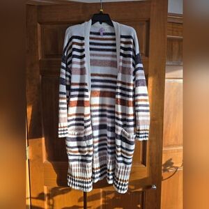 Alya Multicolor Striped Cardigan Sweater